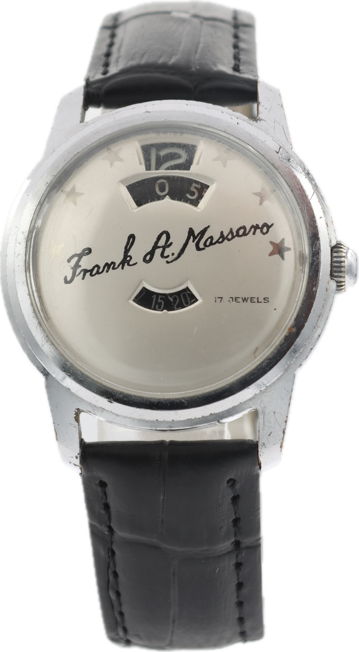Vintage Louvic Direct Read Frank Massaro Men\'s Mechanical Wristwatch 560 Steel Vintage Louvic Direct Read Frank Massaro Men main image 3