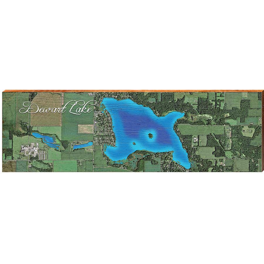 Dewart Lake, Indiana Satellite Styled Map Wall Art eBay